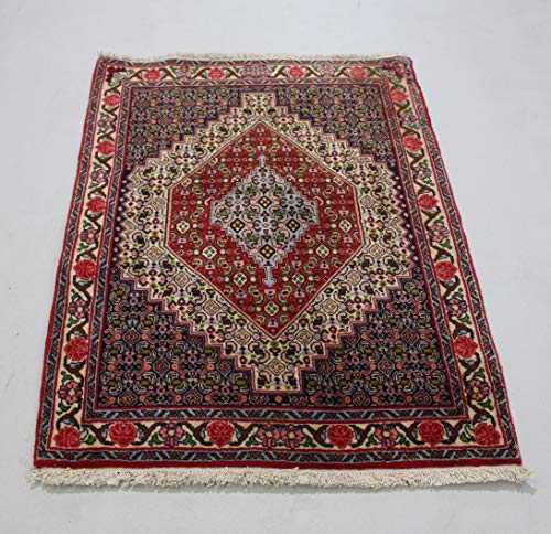 Handmade wool Orientale vintage Persian area rug 105 X 75 cm