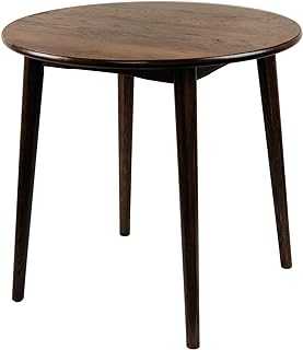 Cttasty Dining Table, Solid Wood Small Modern Round Dining Room Table with Oak Finish for 2, Small Dining Table 31.5 L x 31.5 W x 29.5 H in Inches, (Walnut)