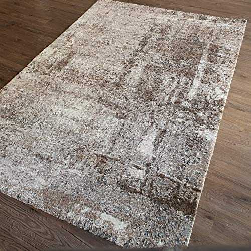 A2Z Rug |Mayfair 8654 Brown Premium Luxury Soft High Pile Area Rug | Dining Living Room|200 x 290-6'7" x 9'6"ft-Large Area Carpet