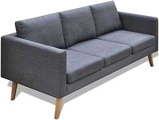 Roderick Irving 3 Seater Sofa in Dark Grey Fabric Unique Design, Robust and Durable. Sofa Living Room Sofa Set Modern Sofa