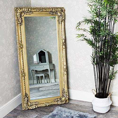Melody Maison Large Ornate Gold Wall/Leaner Mirror 78cm x 158cm