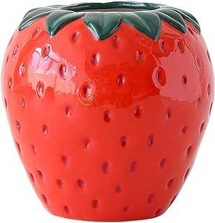 Strawberry Decor Kawaii Ceramic Decorative Vase for Danish Pastel Room Trendy Unique Home Kitchen Decorations Gifts