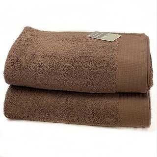 viceroy bedding Pair of JUMBO CHOCOLATE BROWN Prestige 'Luxor' Egyptian Cotton Towels 650gsm Bath Sheets HUGE SIZE 180cm x 100cm Towel