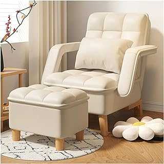 hongyifei2024 Armchair Lazy Sofa Can Lie And Sleep Single Bedroom Small Balcony Lounge Chair Computer Chair Back Chair (Color : With pedals)