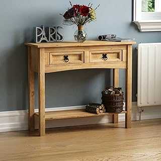 Living Room Console Sofa Table Console Table with Drawers 1 Drawer Or 2 Drawer Pine Console Table With Shelf In Pine for Hallway, Entryway, Entrance Hall, Corridor (Color : 1 Drawer) (2 Drawer)