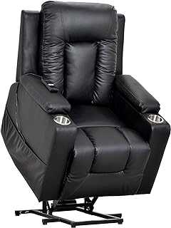 Electric Power Lift Recliner Chair Sofa 3 Positions, Side Pockets and 2 Cup Holders, Remote control, Faux Leather Ergonomic Modern Power Lifting Chair for Adult Elderly