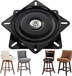 10" Heavy Duty Bar Stool Swivel Plate, 360°Square Rotating Swivel Plate, Bar Stool Seat Turntable, Mount Plate for Recliner Chair Bar Stool Swivel Furniture Replacement