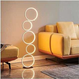 VCXZ Nordic LED Floor Lamp Five Ring Standing Lamps for Living Room Bedroom Home Decoration Bedsides Lamp Floor Light Indoor Lighting