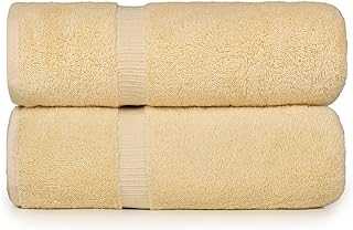 CLEANUP TOWELS JUMBO Bath Sheets Extra Large Towel - Set of 2 100x180cm, 600 GSM Ultra Thick Luxury Terry Cotton Highly Absorbent Towel for Bathroom and Home - Bath Sheets Towels Extra Large Set