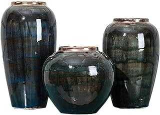 Vintage Handmade Ceramic Black Vase Office Crafts Decorations Perfect Home Decoration Vase High Temperature Firing