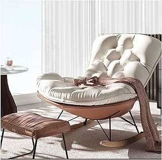 OmepS Upholstered Relaxing Recliner Armchair Living Room Reclining Modern Armchair, Leisure Rocker Lounge Chair For Living Room Bedroom Nursery Steel Frame Anti-tilt Design