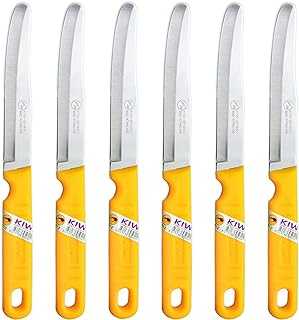 Kiwi SET 512 6 piece Fruit Knives,Silver and Yellow