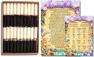 40 Pack of 2 Inch Beeswax Spell Candles | Black and White | Unscented | Candle Colour Chart | Hand-rolled In The UK | Burn Time 35 Minutes
