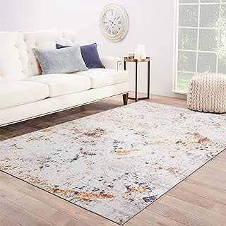 Domitapis Area Rug 8×10, Ultra-Soft Low Pile Large Rugs Washable, Anti-Slip, Stain-Resistant and Versatile for Living Rooms Bedrooms Playroom Office Kitchens, Abstract/Cream…