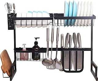 Neo Over Sink Kitchen Shelf Organiser Dish Drainer Drying Rack Utensils Holder (65cm)