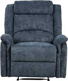 Recliner Chair Manual Fabric Blue Navy Mobility Armchair Boyd