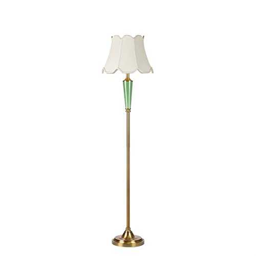SISWIM Floor Lamp Modern Floor Lamp for Living Room,Gold Brass Tall Pole Light with White Linen Shade for Reading,Bedroom Standing Lamp