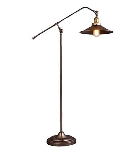 OLTETZ Lamp Stand Floor Lamp Standing Light Wrought Iron Floor Lamp Adjustable Boom Arm and Head American Industrial Floor Light for Bedroom Living Room Standing Lamp ( Blue : A , Size : 27*118cm )