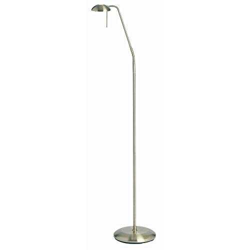 33W Antique Brass and Glass Touch Dimmable Adjustable Task Floor Lamp