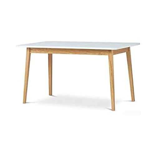 Selsey Veneer Extendable Table White/Natural Oak 160-200x90 cm