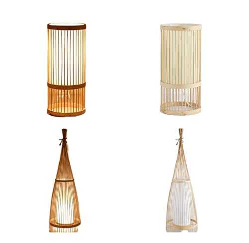 Floor Lamp New Chinese Style Floor Lamp B&B Living Room Bamboo Art Lamp Tea Room Club Decoration Bamboo Floor Lamp, Suitable for Bedroom, Corridor, Leisure and Entertainment Standing Lamp ( Color : B