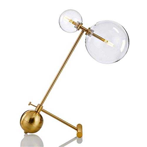 XYZMDJ Industrial Metal Table Lamp with Antique Brass Finishes, Bedside Table Bedroom Retro Decorative Lighting Table Lamp