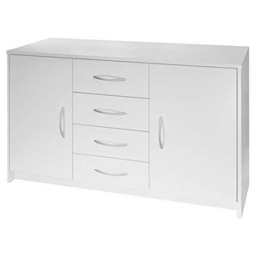 Devoted2Home Boldon | Lounge Furniture | 2 Door / 4 Drawer Sideboard | Cabinet | White