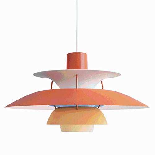 BHZT Nordic Pendant Light - Wrought Iron Gradient Color Ph5 Pendant Lamp - E27 Personality Aluminum Chandeliers Lamp - for Restaurant Lighting Home Decor