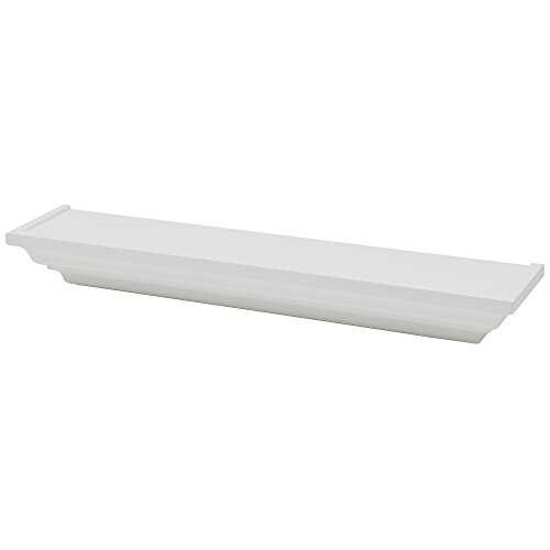 DURAline Elegant Floating Wall Shelf-White, Wood