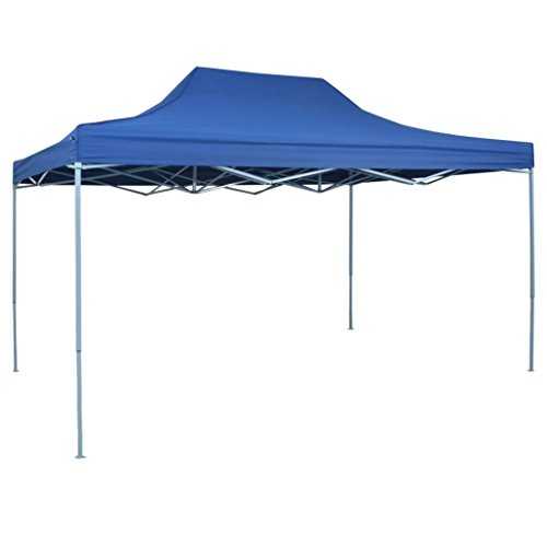 SENLUOWX Pop Up Gazebo for Party and Wedding Event Outdoors 3 x 4.5 m Blue