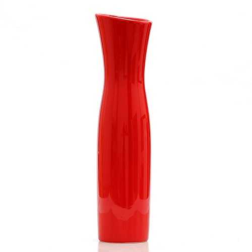 ufengke Small Modern Red Porcelain Vase,Stylish cheongsam Ceramic Flower Vase, Simple Vase Ideal Decoration For Household,Office,Wedding,Party