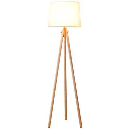 OBRARY Floor Lamp Wooden Three-Legged Standing Lamp Indoor Lighting Floor Lamp Antique Suitable for Living Room Bedroom - Foot Switch (Color : Color1) liuzhiliang (Color : Color3)