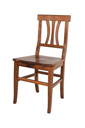 t m c s Tommychairs - Chair ARTEMISIA suitable for kitchen and dining room, strong structure and seat in antique walnut painted beechwood
