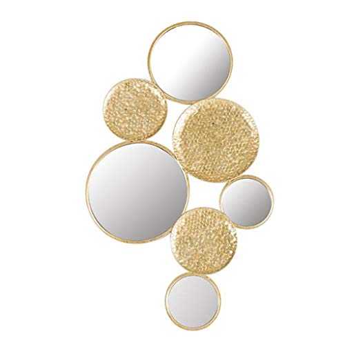 XWZH Mirrors for Wall Mirrors for Living Room Wall Mirror Décor – Decorative Large Round Gold Mirror for Hallway, Bedroom, Bathroom, Living Room