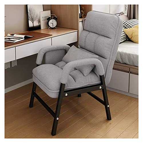 BTZHY Armchair,Modern Chair Recliner Arm Accent Chaise Lounge Indoor Bedroom With Steel Frame Fabric Single Leisure Padded Side Pockets For Adults Reading