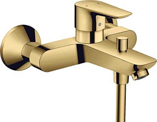 hansgrohe 71740990 Talis E Single Lever Bath Tap Surface-Mounted Polished Gold Look Mixer, Wanne