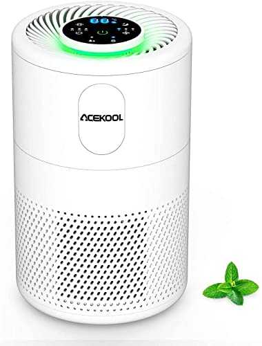 Acekool Air Purifier for Home with H13 True HEPA Filter D02 Smart Mode CADR 150 m³/h 3 Speeds 25dB Sleep Mode & Filter Change Reminder Air Cleaner Ionizer for Dust Allergies Smoke Pet Dander