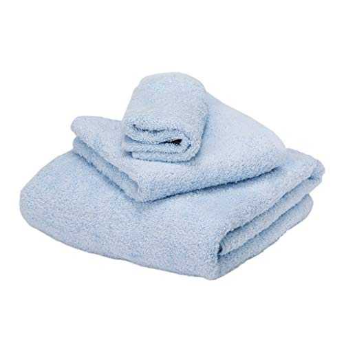 Shower Towels 3 Piece Set Bath Towels Cotton Soft Quick Dry Washcloths Fade Resistant Towels Gym Pool Bathroom Cotton Bathroom Towels (Color : Blue)