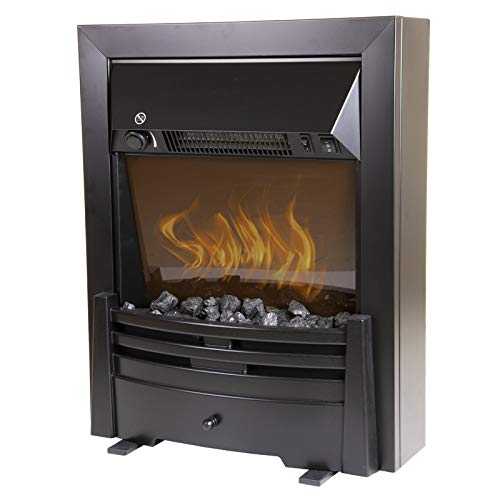 Marko heating 2000W Electric Fireplace Heater Fire Flame Effect Inset Freestanding Black