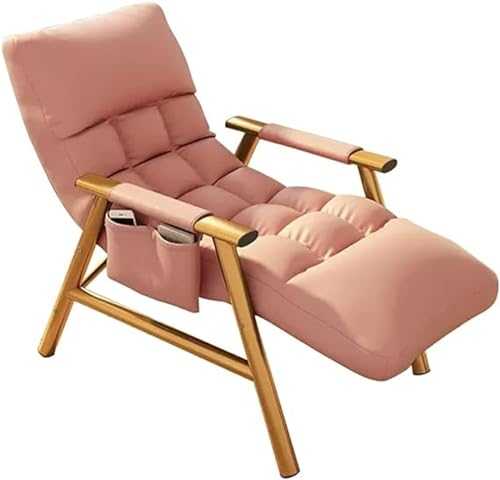 Living Room Leisure Chair Comfy Recliner Chair for Bedroom,Upholstered Accent Chair Modern Armchair with Steel Frame,Single Sofa for Reading Lounge Balcony (Color : Pink)
