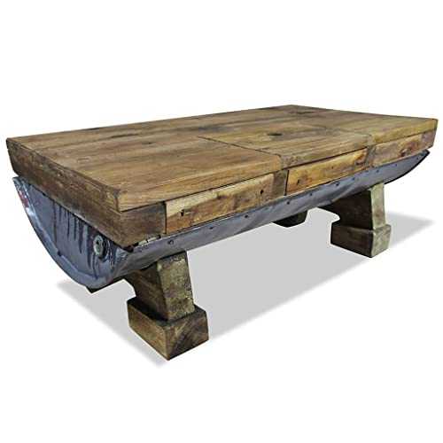 vidaXL Solid Reclaimed Wood Coffee Table 90x50x35cm Kitchen Office Furniture
