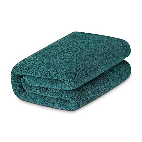 Adobella Premium Jumbo Bath Sheet, 40 x 80 Inches, 100% Combed Ringspun Cotton, Super Plush, Ultra Absorbent and Quick Dry, Extra Large, Super Soft Hotel Quality Oversized Bath Towel, Green