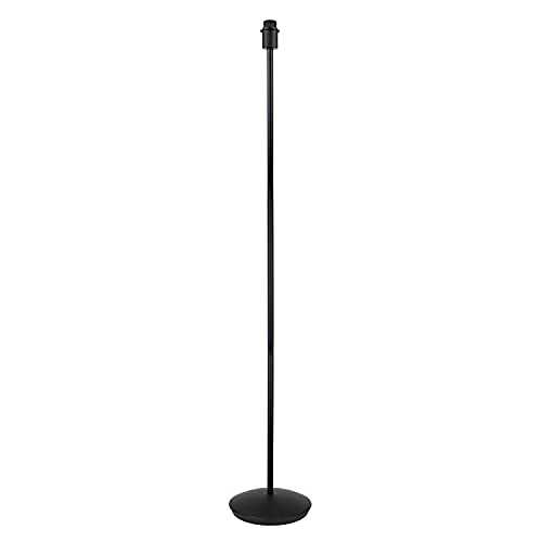 Happy Homewares Contemporary and Sleek Matt Black Metal Floor Lamp with Curved Base and Foot Switch Button | 1 x E27 60w Maximum | 145cm High