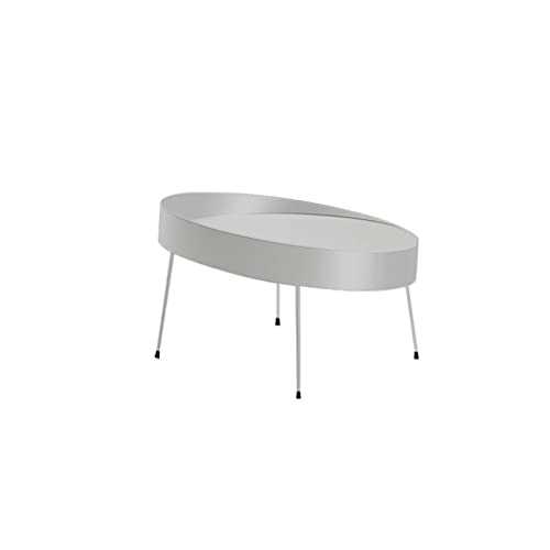 Side End Table Nordic Coffee Table Simple Small Apartment Living Room Modern Creative Furniture Balcony Small Coffee Table Round Table Couch Table (Color : Gray)