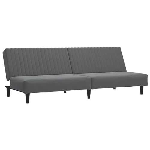 vidaXL 2 Seater Sofa Bed Dark Grey Velvet