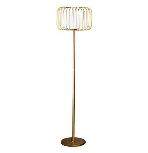 Lamp Stand Floor Lamp Standing Light Metal Floor Lamp Modern Grid Vertical Lamp with Glass Lampshade Floor Light for Bedroom Living Room Home Office Standing Lamp (Blue : Remote Control Switch, Size