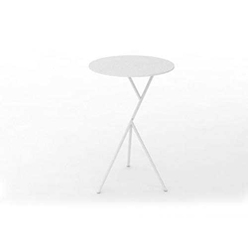 noyydh Nordic Simple Coffee Table Modern Creative Wrought Iron Living Room Sofa Gold Small Round Table Small Side Table (Color : White, Size : 45cm)