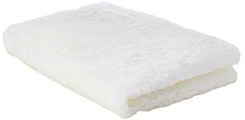 Plain Fun Faux Fur Fabric Material Bright White, 1Mtr - 150cmx100cm