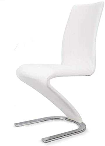 HEMOTONE Metal Chair Dining Chair with Armrests Office Home Computer Chair Backrest Study Lounge Chair (Color:White) (Color: White) (Color : White)