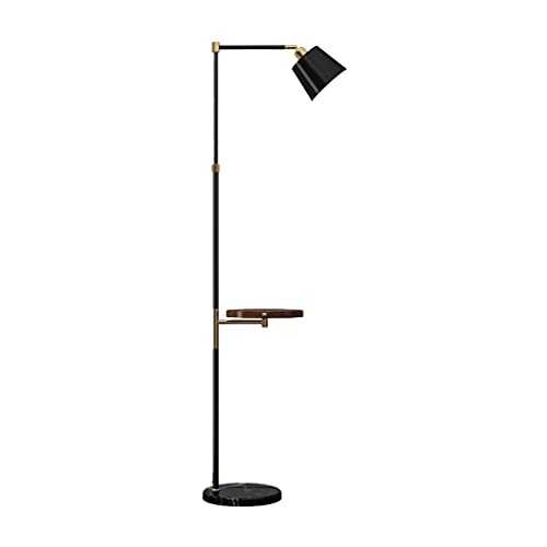 ZANZAN Standing Floor Lamp Modern Floor Lamp With Shelf & USB Ports Matte Black Metal Shade Adjustable Lamp Indoor End Table Lamp For Living Room Modern Floor Lamps indoor (Color : 9W floor lamp+USB)